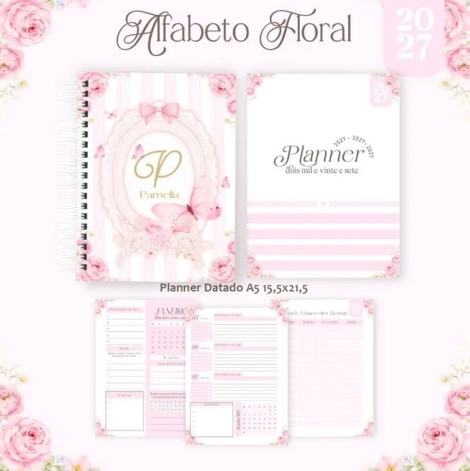 ALFABETO FLORAL – COLEÇÃO BIG 2027 COMPLETO