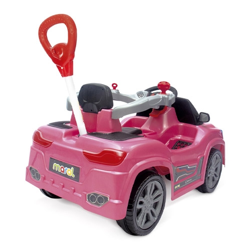 Carrinho de Passeio Infantil 2 em 1 com Pedal BM Car Rosa - Maral