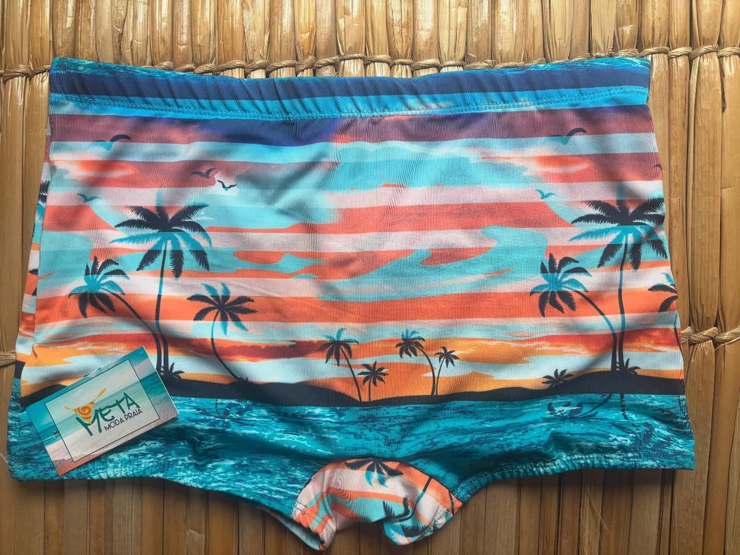 Sunga/Short de Banho Masculino Estampado (Diversas Estampas) 2026