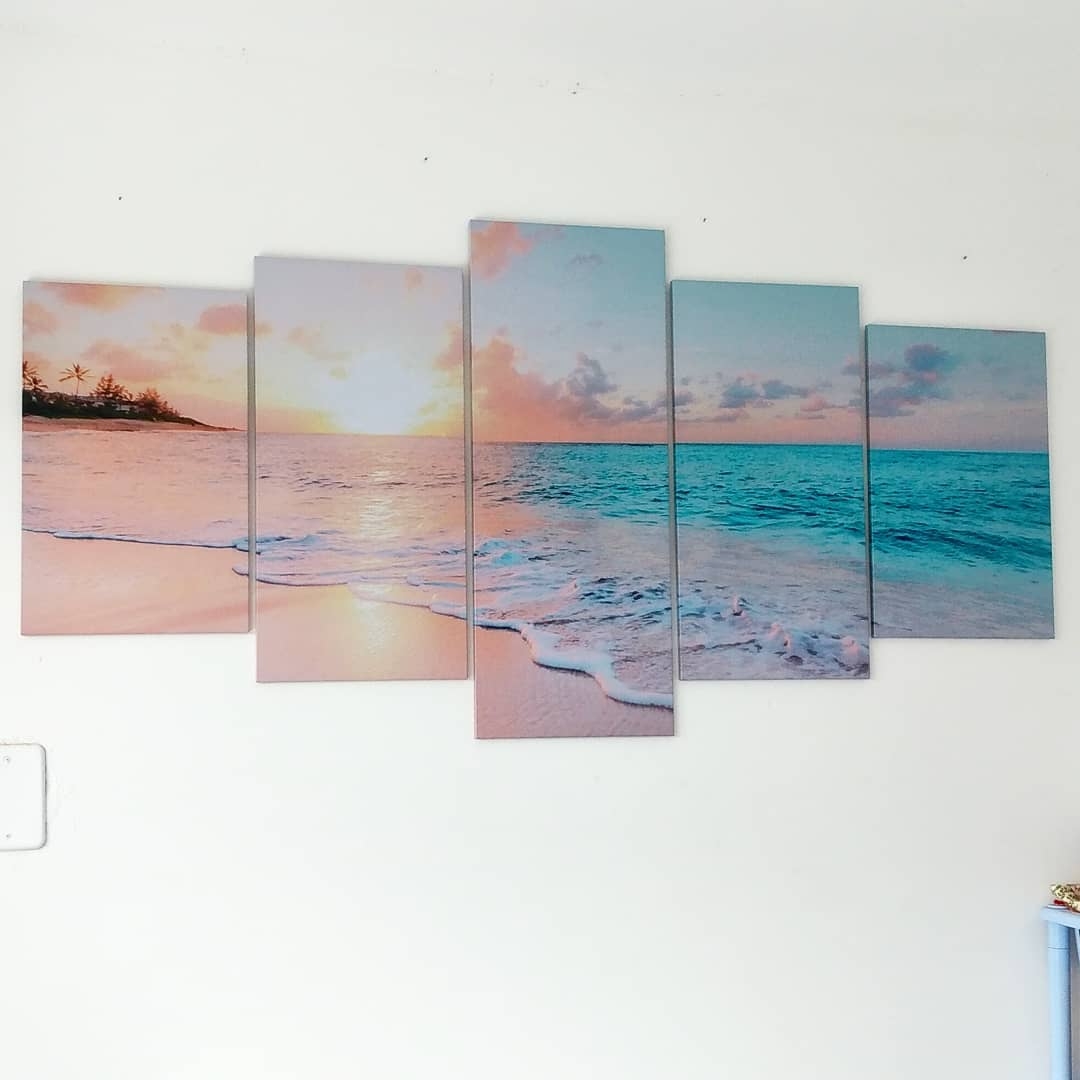 Quadro Decorativo Paisagem Mar Por do Sol