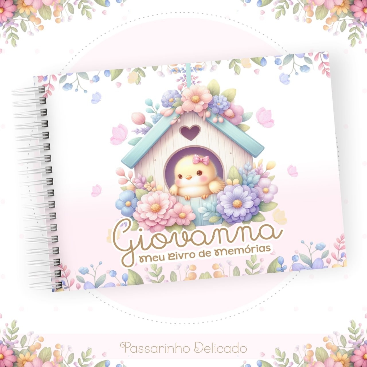 Caderneta e Livro do bebe Passarinho Delicado