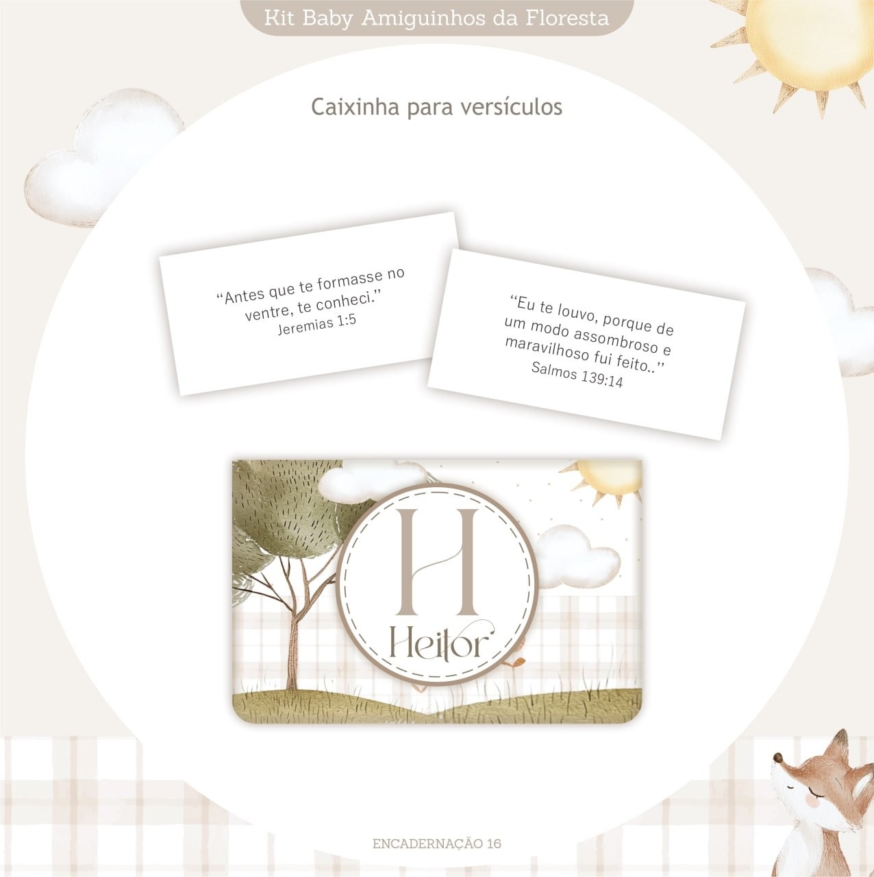 Caderneta e Kit Maternidade BICHINHOS NA FLORESTA