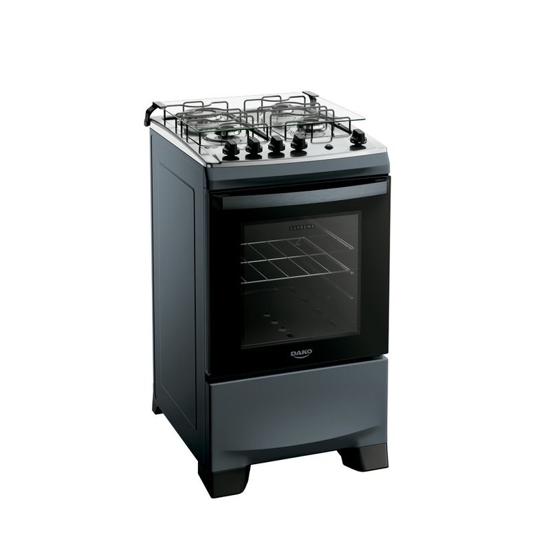Fogão 4 Bocas Titanium com Mesa Inox Dako Supreme Bivolt
