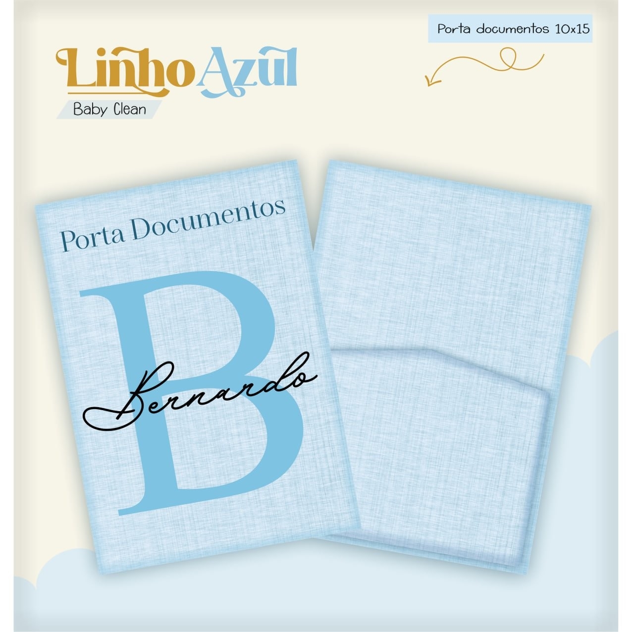 Caderneta e Livro do bebe Linho Azul - Arquivo Digital