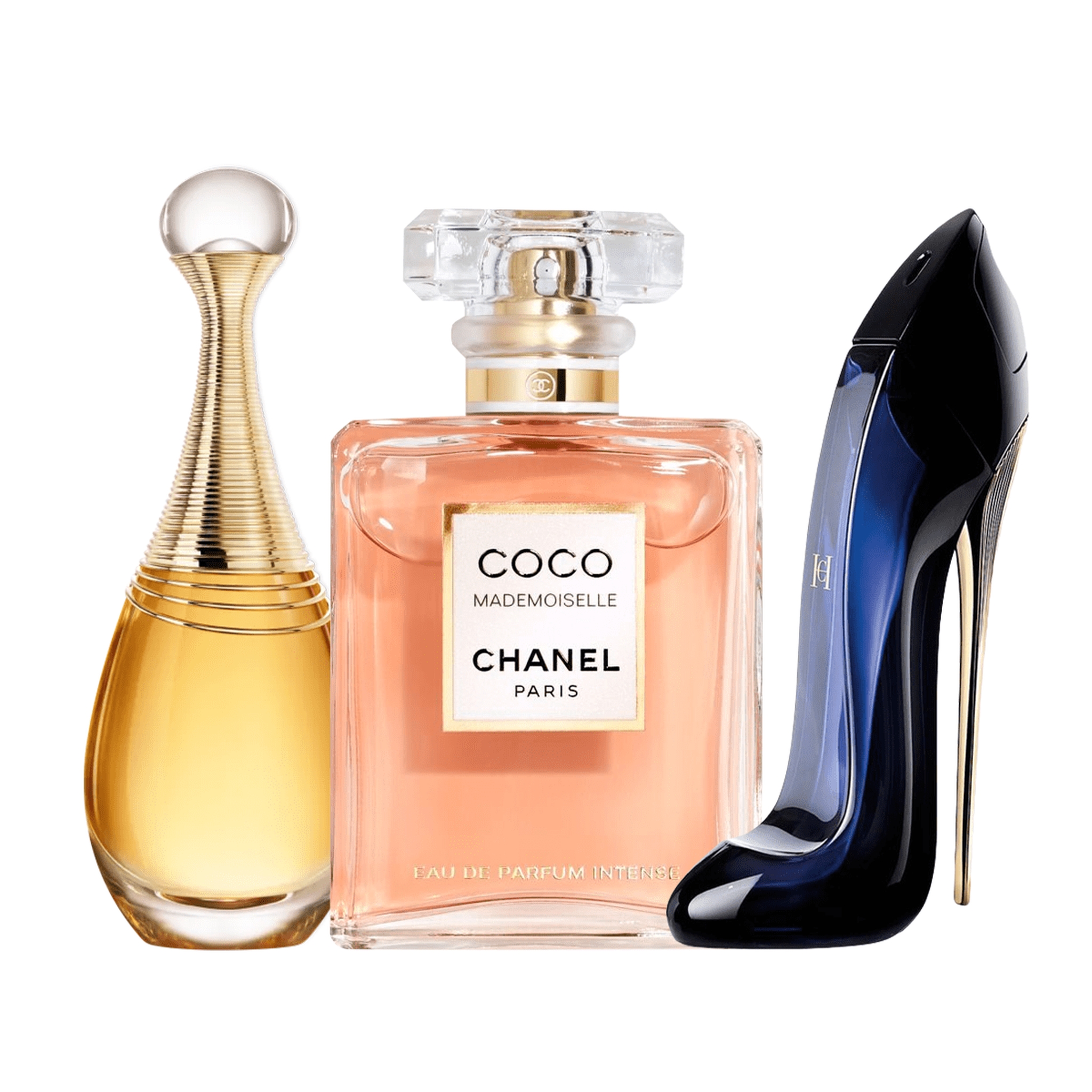 Kit 3 Perfumes - Coco Chanel Mademoiselle, Good Girl & J'adore Dior - 100ml