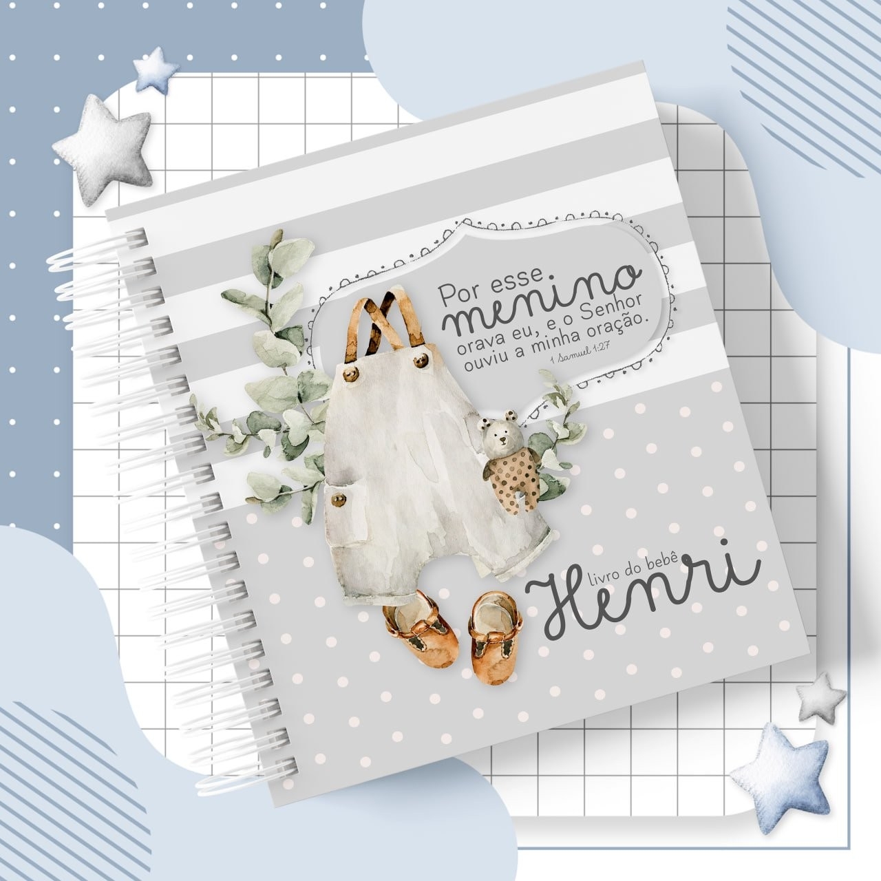 Caderneta e Livro do Bebe POR ESSE MENINO ORAVA EU