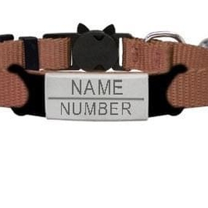 Coleira para C&atilde;es e Gatos Pequenos Personalizada com Sino-Miau Auau Pets