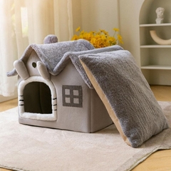 Cama para C&atilde;es e Gatos Casa de Veludo-Miau Auau Pets