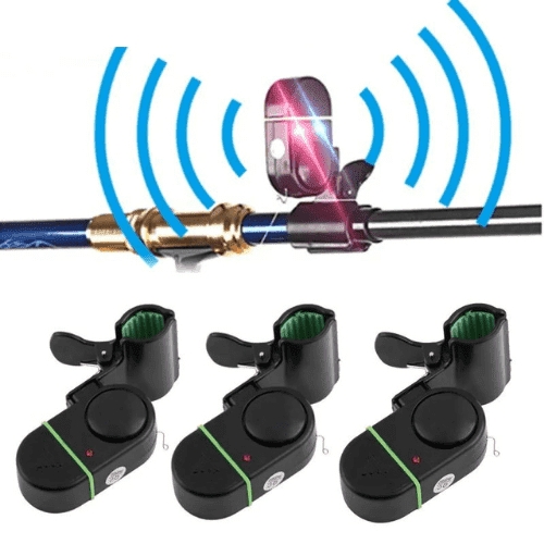 Alarme eletrônico sonoro para vara de pesca e pescaria noturna compre1 leve 2