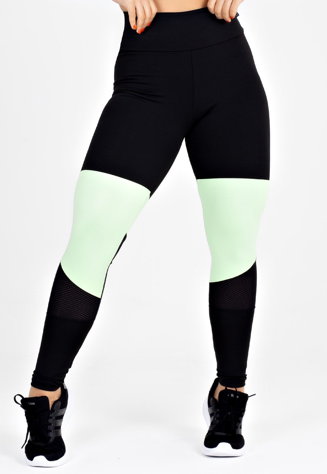 Calça Legging Metamorfose  Preto com Verde