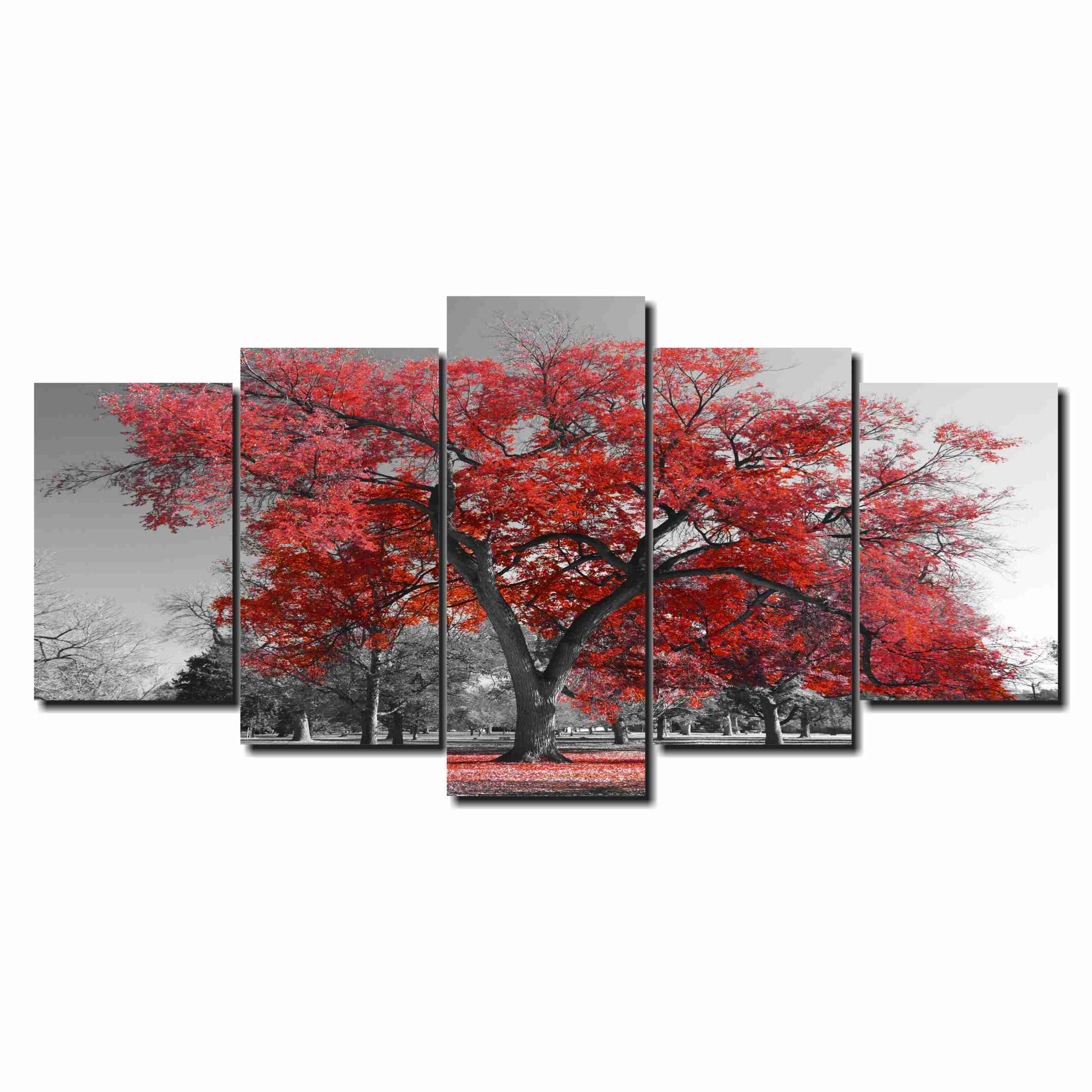 Quadro Decorativo Árvore Vermelha