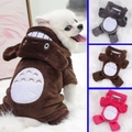 Roupa para C&atilde;es e Gatos Casaco Totoro de Veludo com Capuz-Miau Auau Pets