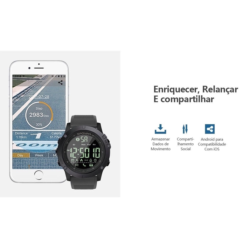Relógio Militar Smartwatch Indestrutível T-Watch_cartpanda_63265075
