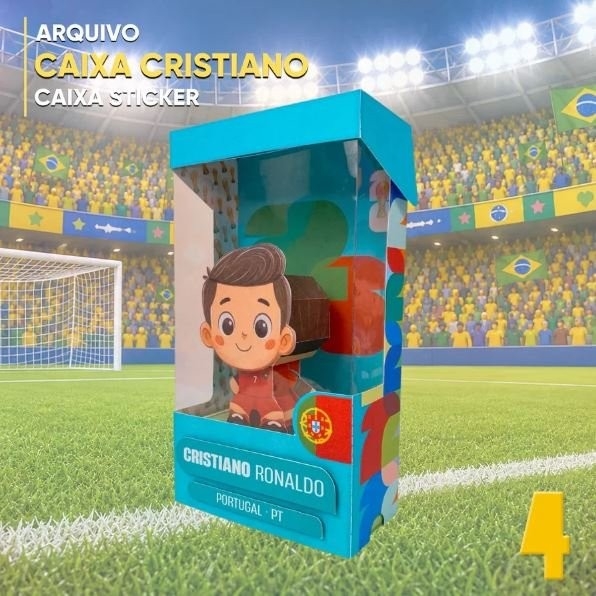 Caixas Figurinhas 3D Craques do Mundial