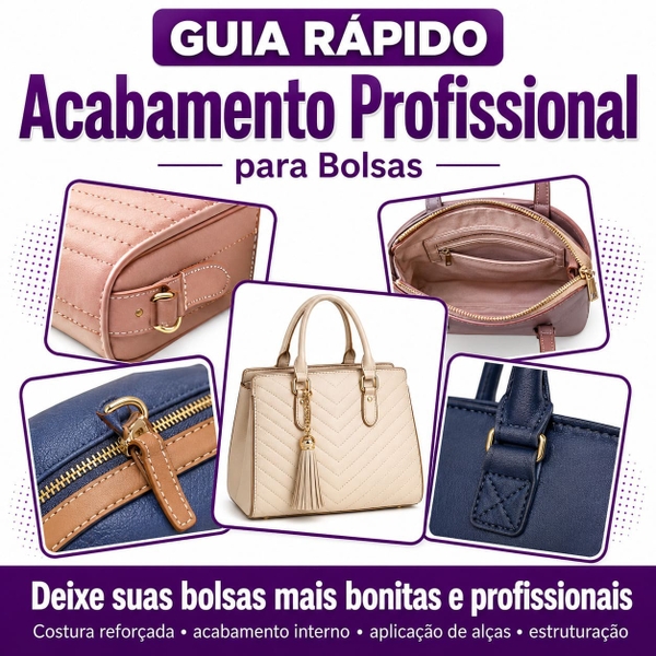 Guia R&aacute;pido de Acabamento Profissional para Bolsas