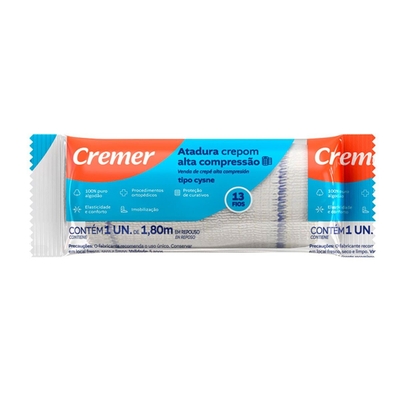 Atadura Crepe Cysne 12cm x 1,8m c/6