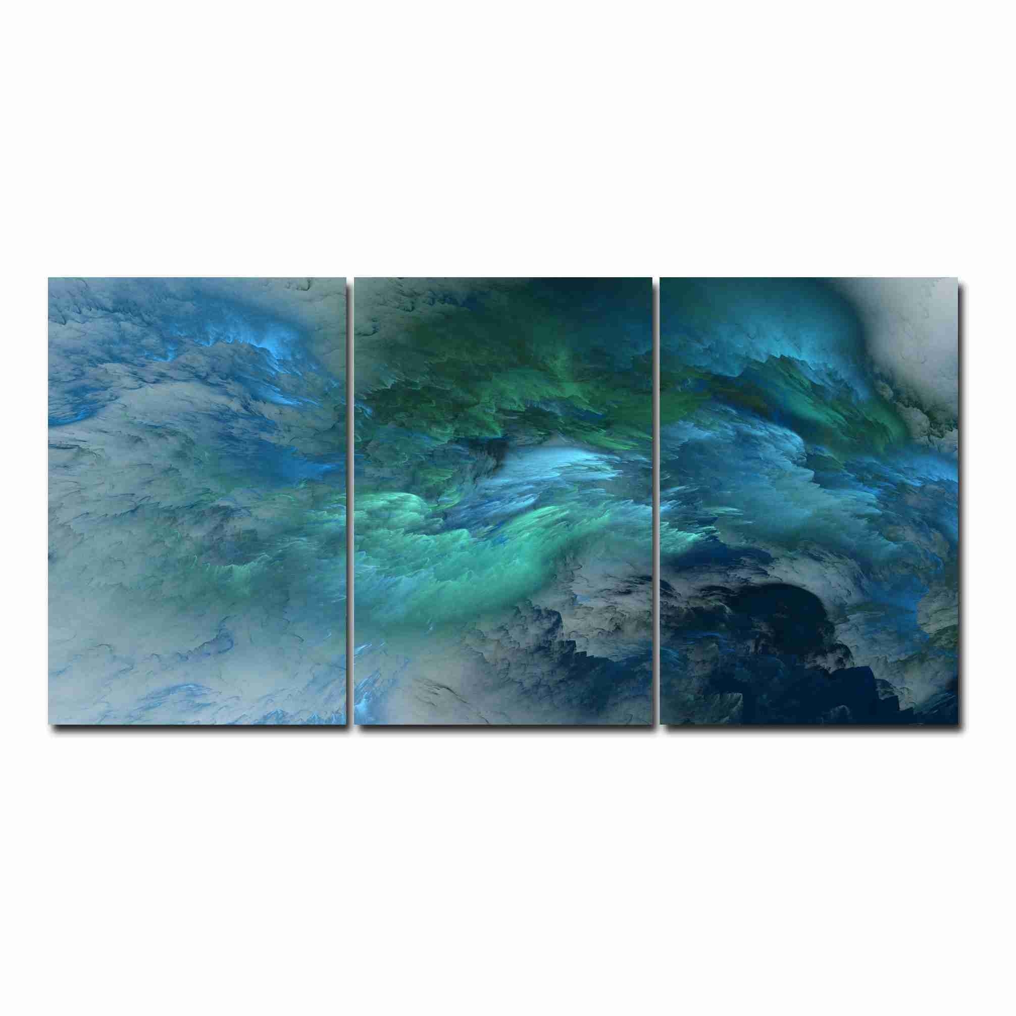 Quadro Decorativo Abstrato Nuvens Azuis