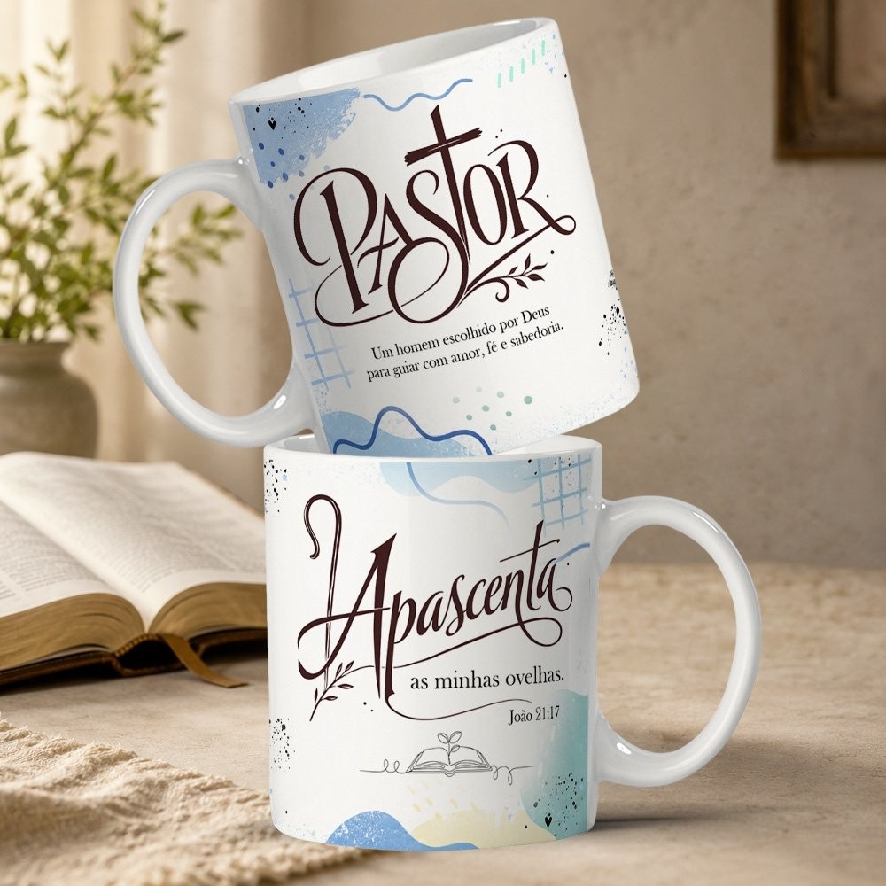 Dia do Pastor Artes para Canecas