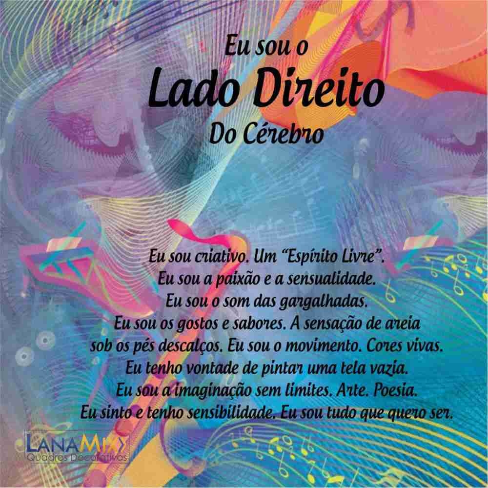 Quadro Decorativo Psicologia Cérebro Direito Esquerdo