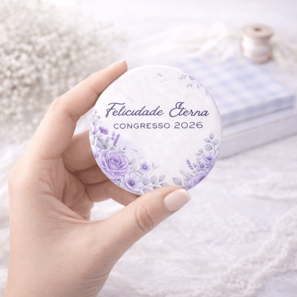 Caderno para o Congresso 2026 – Floral Azul COM Tema