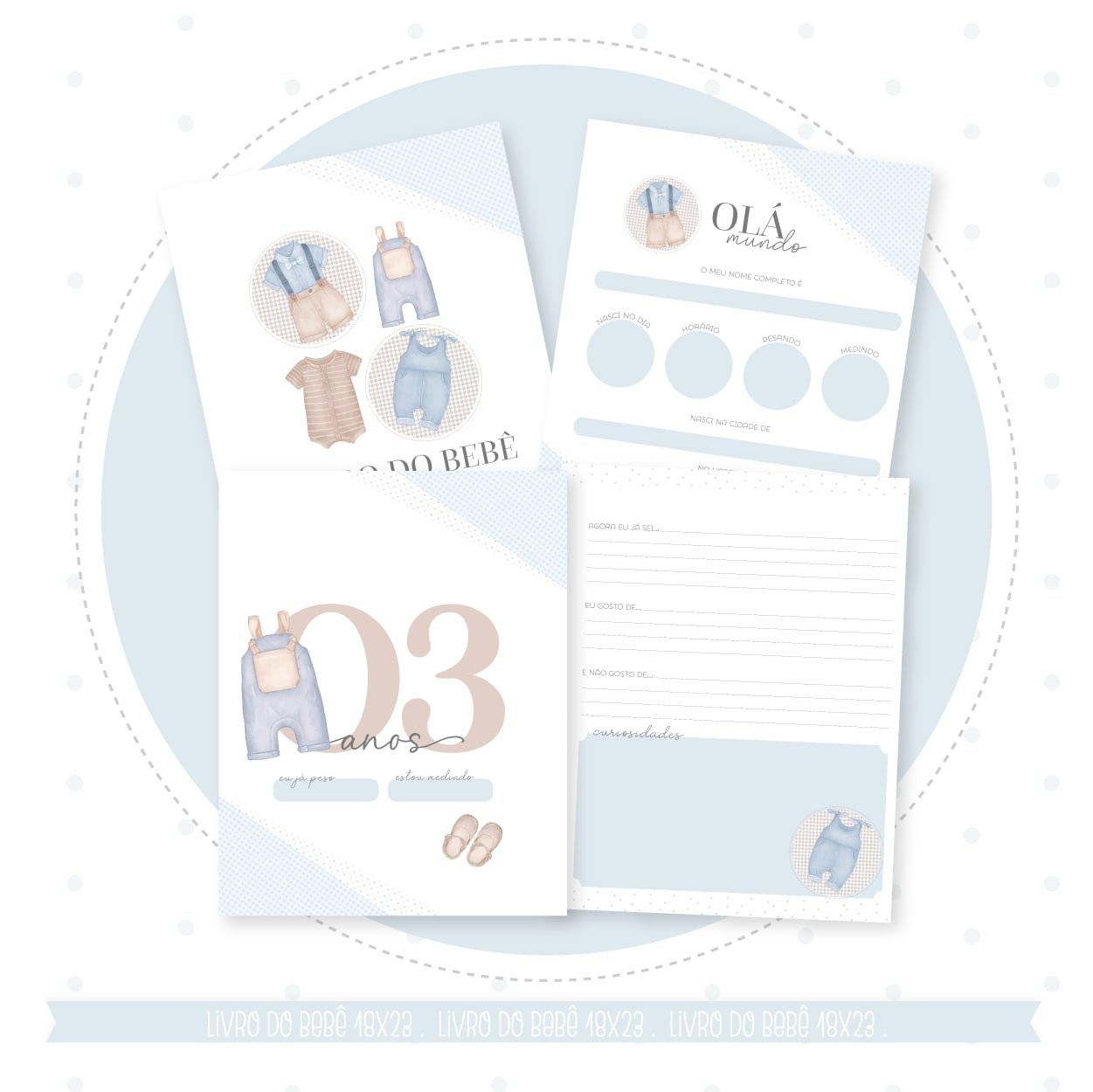 Livros do bebe com Caderneta Baby boy - Arquivo Digital