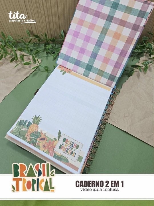 Brasil Tropical – Kit Encadernação Especial + Video Aulas Aulas Polly