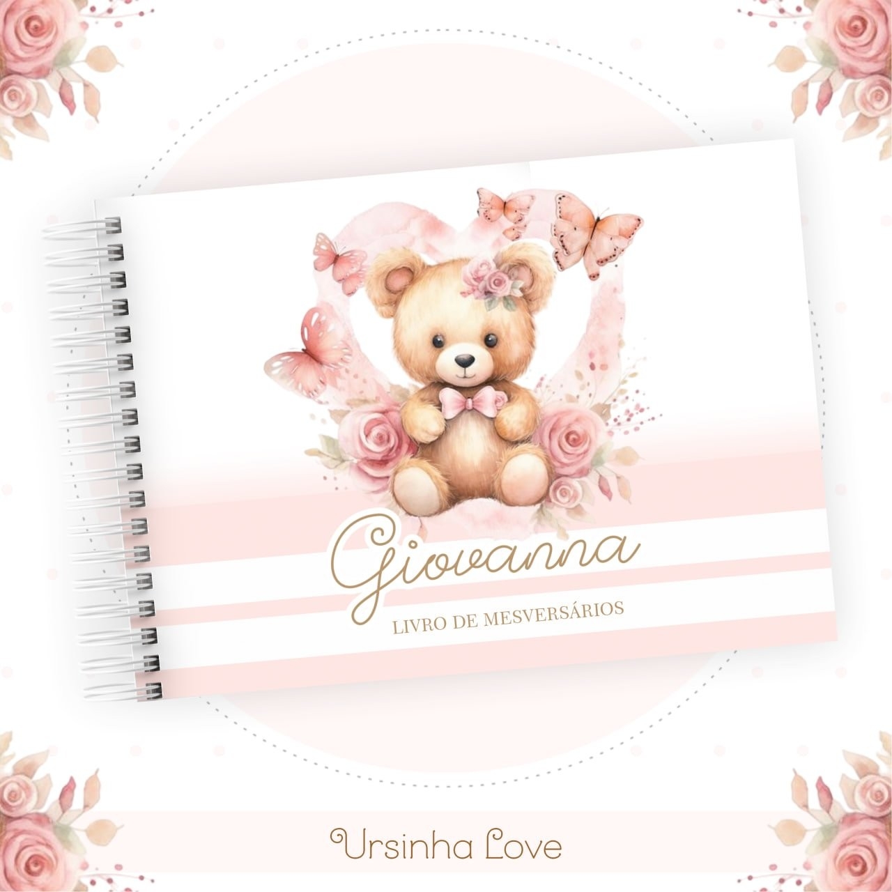 Caderneta e Livro do bebe Ursinha Love