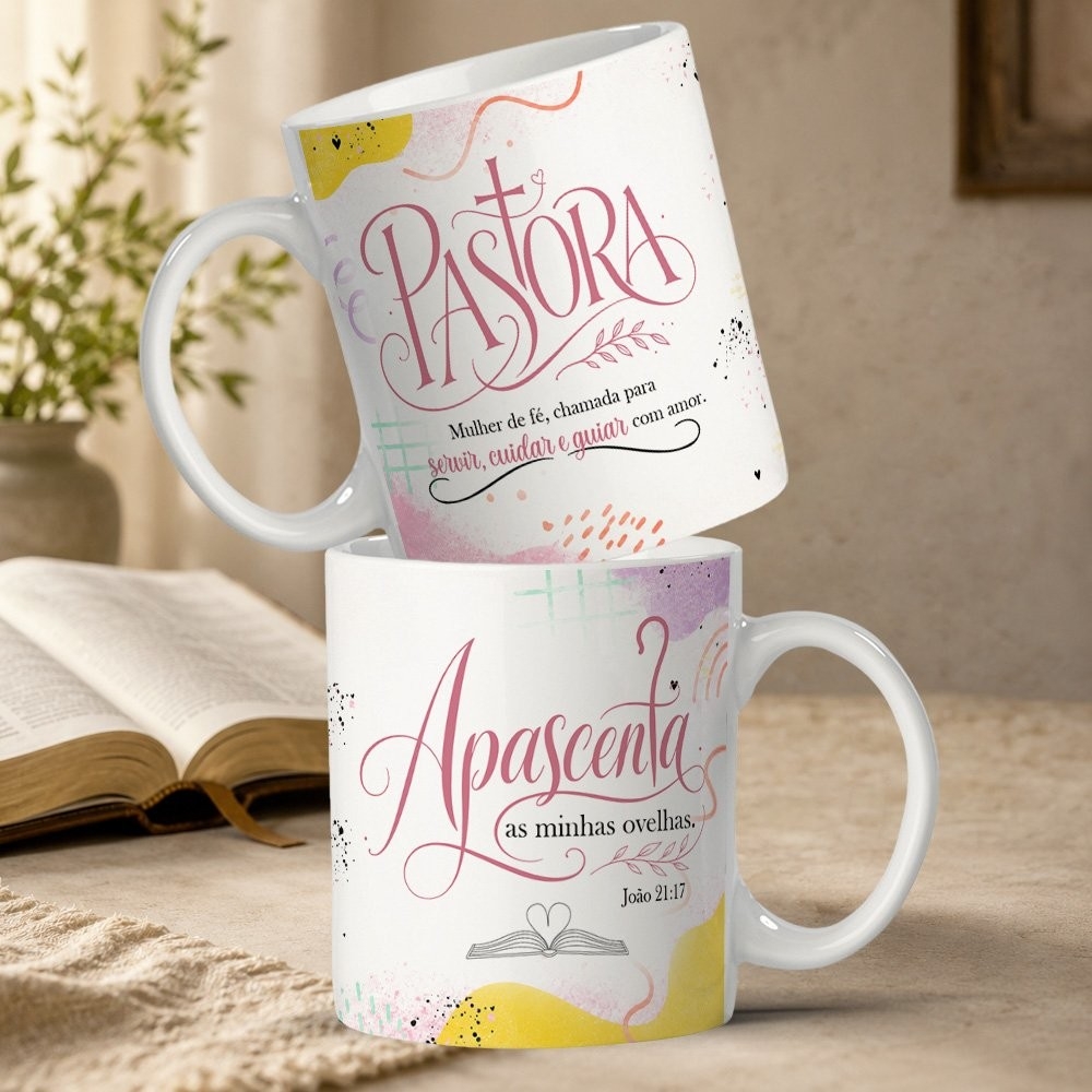 Dia do Pastor Artes para Canecas