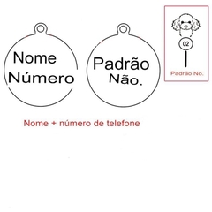 Tag de Identifica&ccedil;&atilde;o Personalizada para Pets-Miau Auau Pets