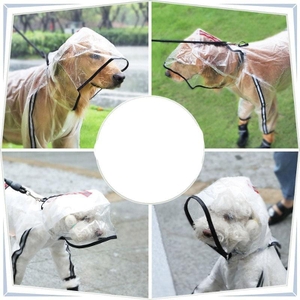 Capa de Chuva para C&atilde;es Refletiva com Capuz-Miau Auau Pets