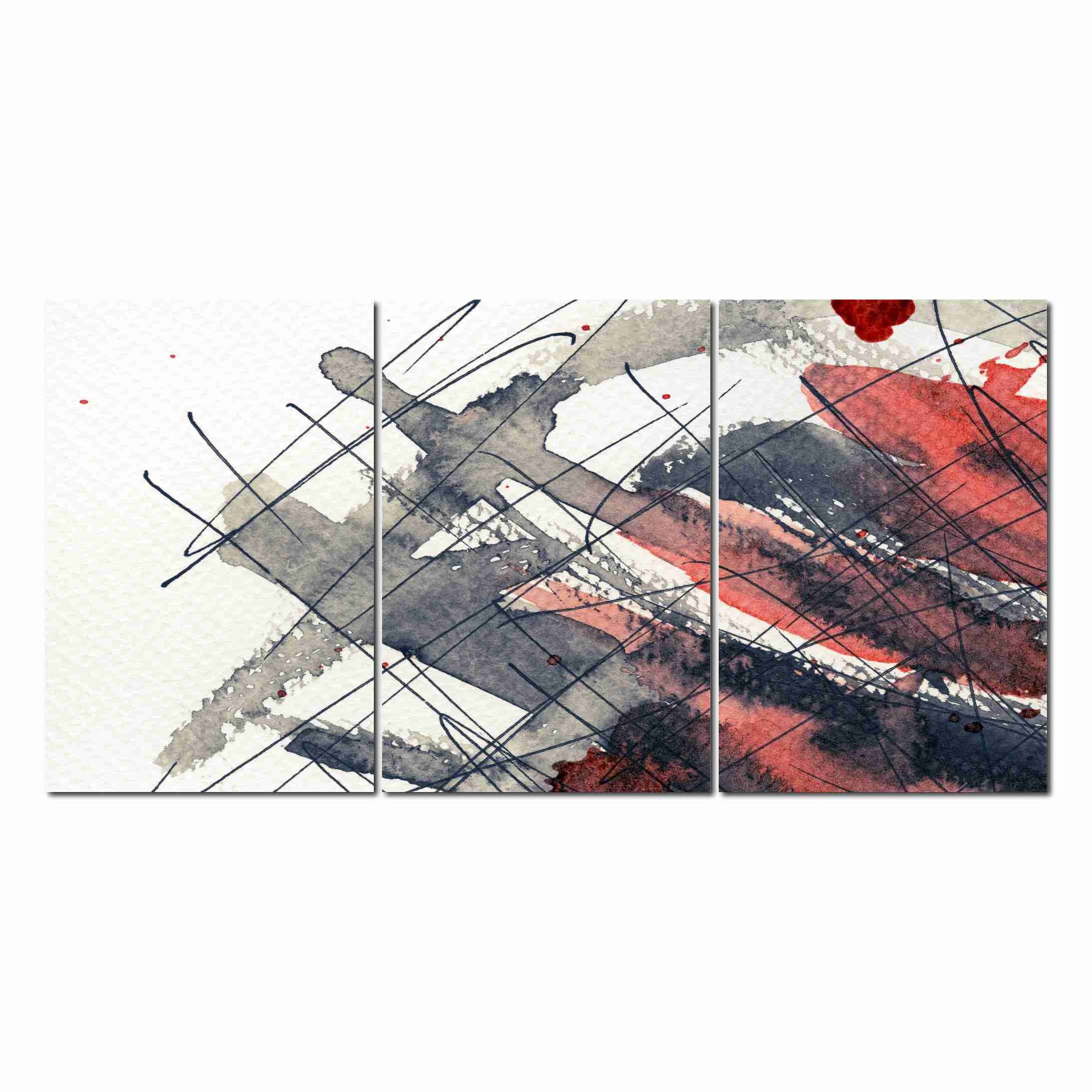 Quadro Decorativo Abstrato Pintura Aquarela em Papel