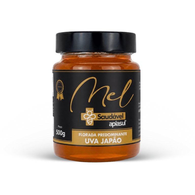 Mel De Abelha 100% Puro 500g Florada Uva Japão + Saudável