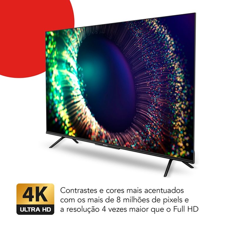 Smart TV AIWA 75” GOOGLE TV 4K Comando de voz Dolby Vision &vAtmos AWS-TV-75-BL-01-G