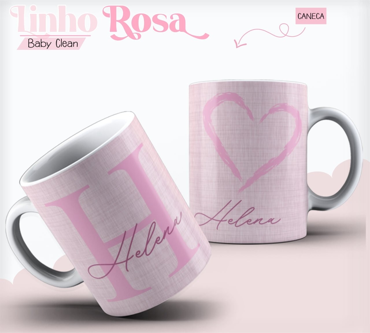 Caderneta e Livro do bebe Linho Rosa - Arquivo Digital
