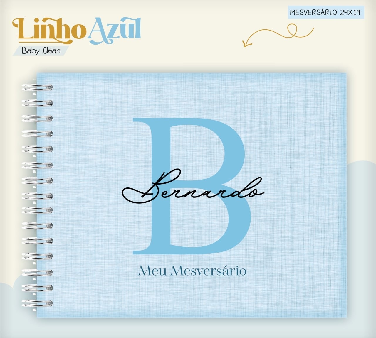 Caderneta e Livro do bebe Linho Azul - Arquivo Digital