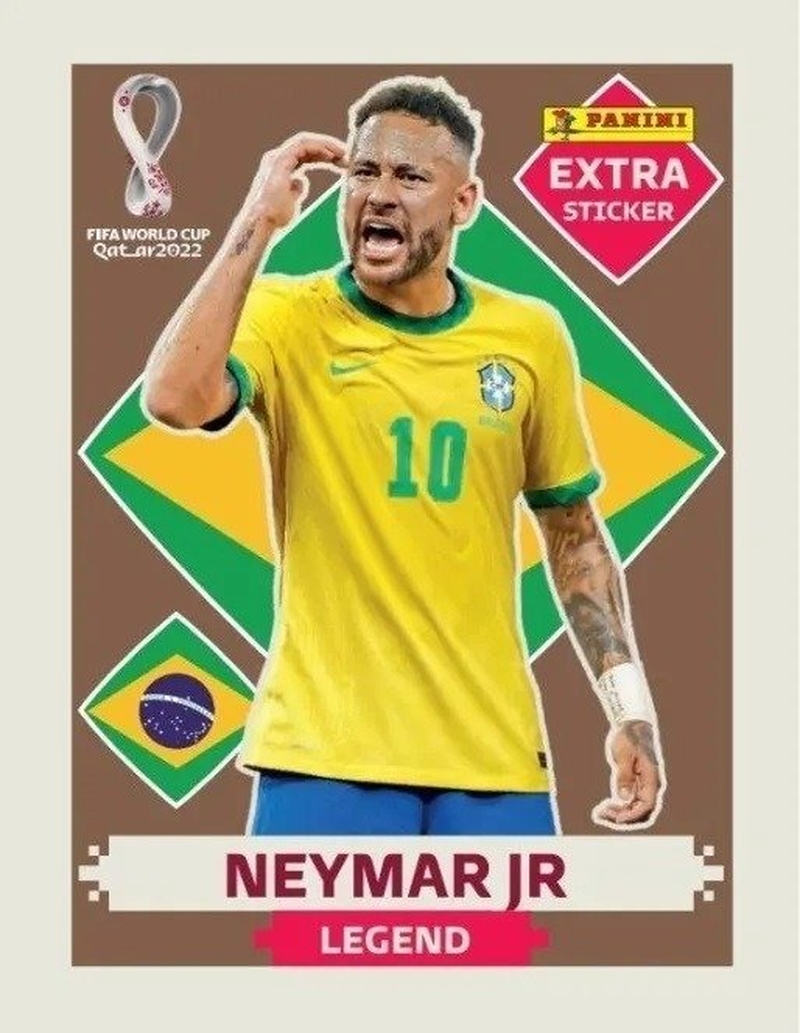 Figurinhas Copa 2022 Qatar Legends - 8 Un + Neymar Bronze
