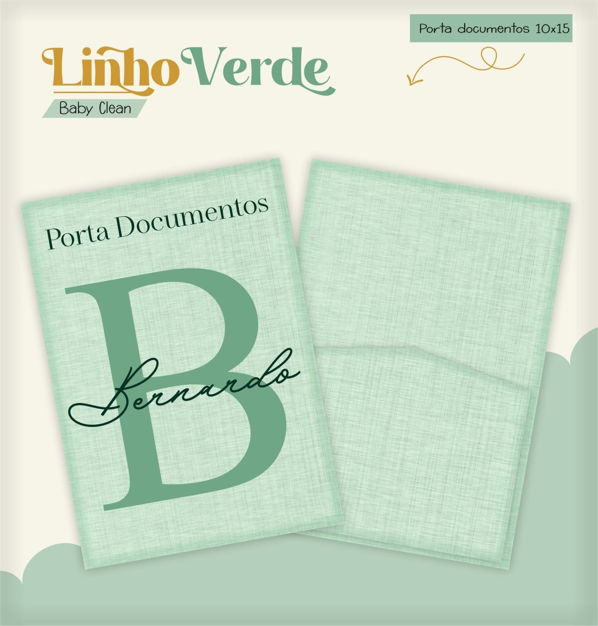 Caderneta e Livro do bebe Linho Verde - Arquivo Digital