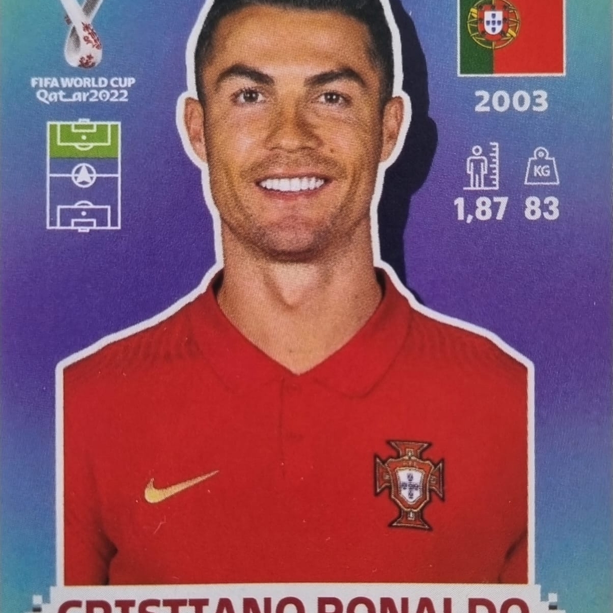 Figurinha Cristiano Ronaldo Portugal - Copa do Mundo Qatar 2022 Panini