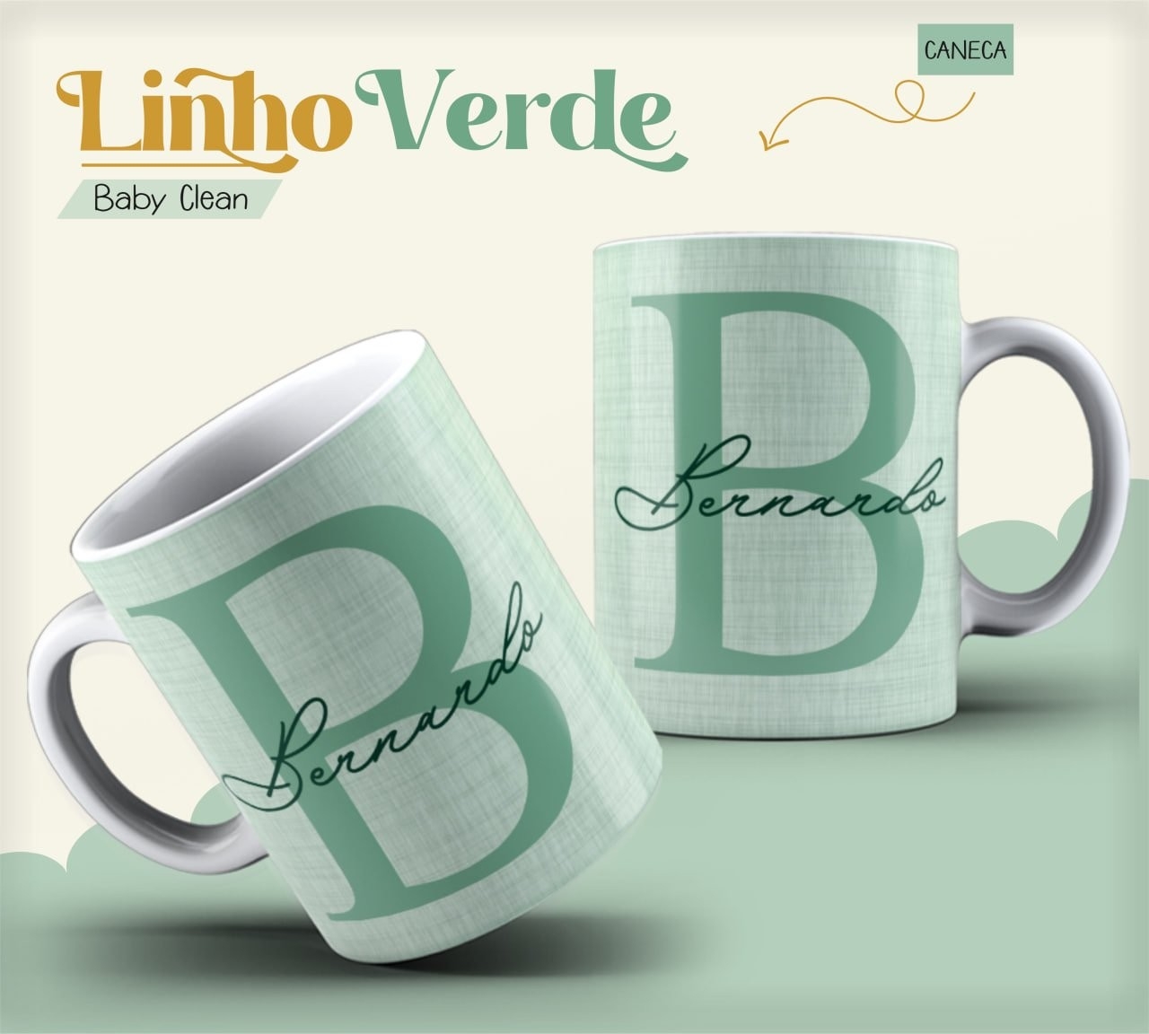 Caderneta e Livro do bebe Linho Verde - Arquivo Digital