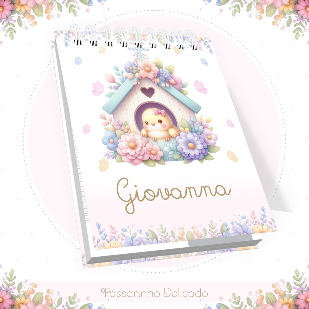 Caderneta e Livro do bebe Passarinho Delicado