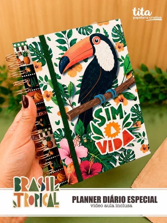 Brasil Tropical – Kit Encadernação Especial + Video Aulas Aulas Polly
