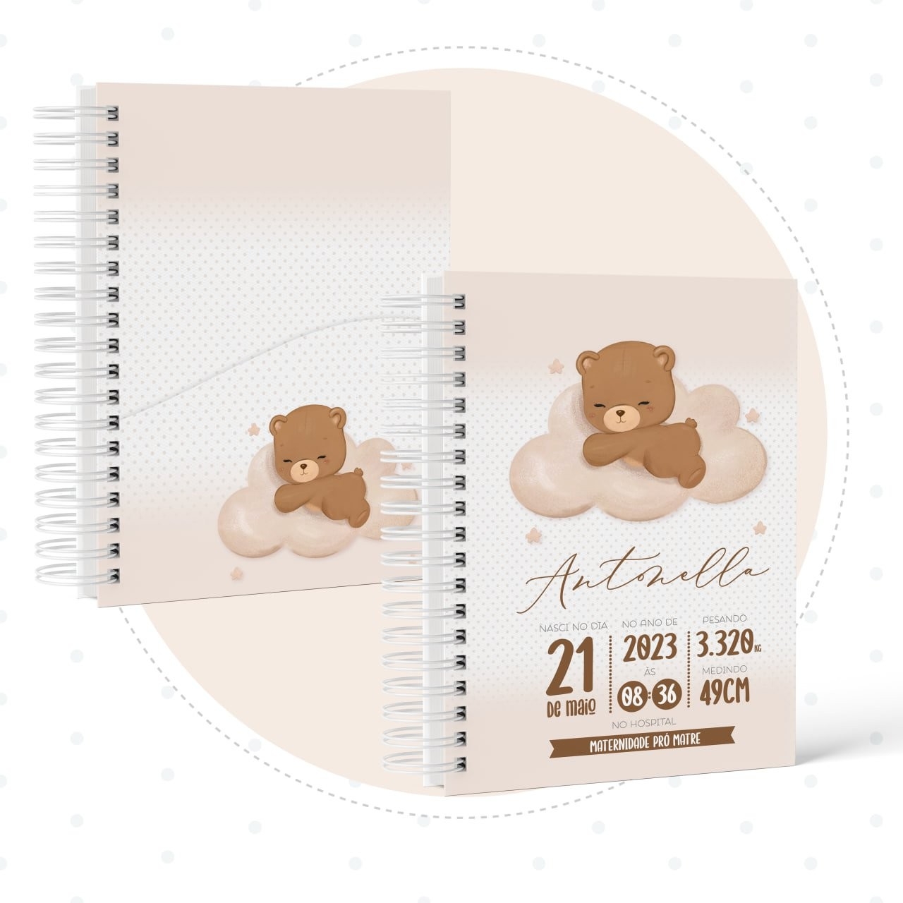 Caderneta com Livros do bebe Ursa Ursinha - Arquivo Digital
