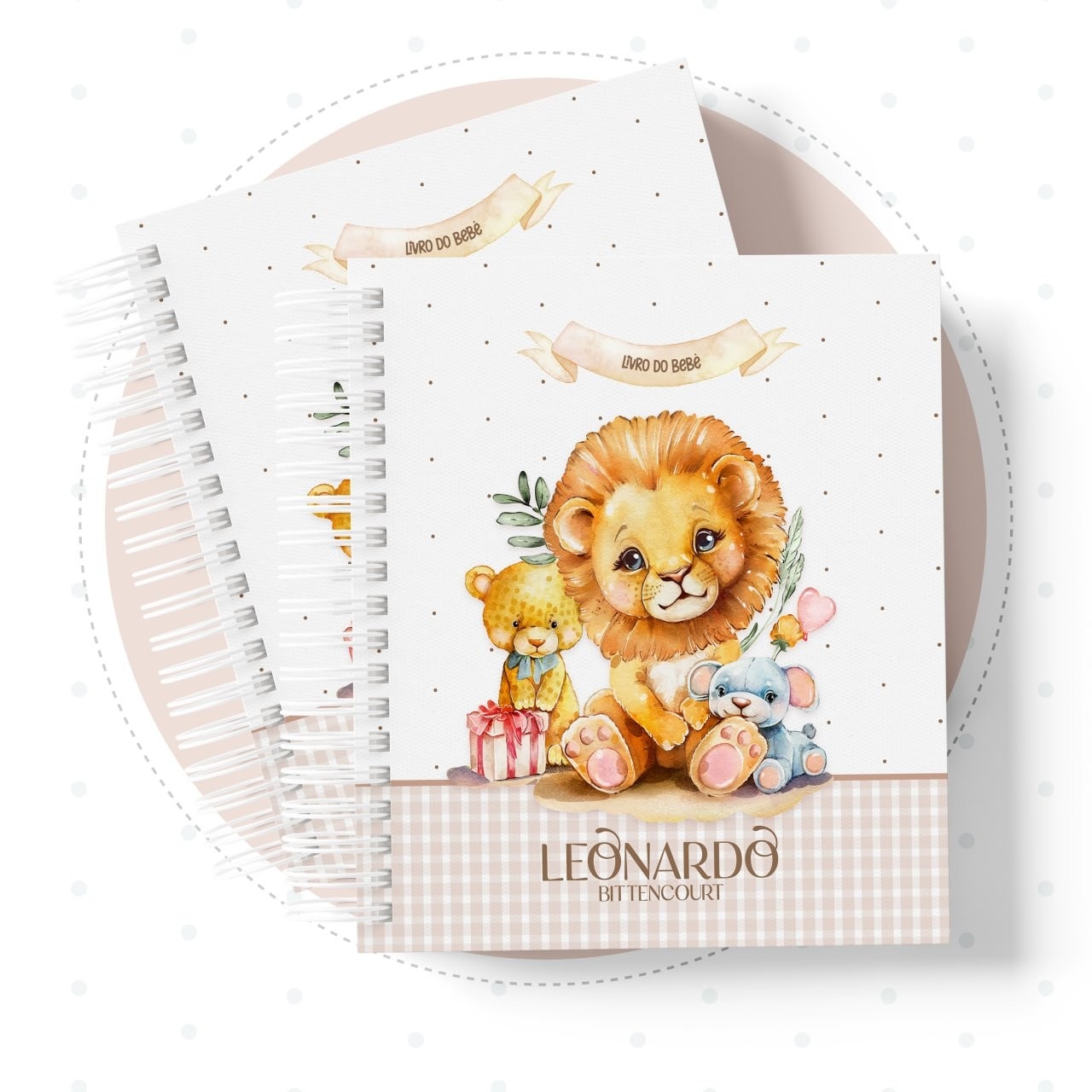 Caderneta com Livros do bebe Leãozinho - Arquivo Digital