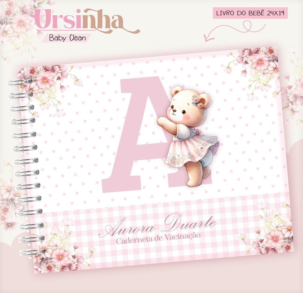 Caderneta e Livro do bebe Ursinha Baby Clean - Arquivo Digital