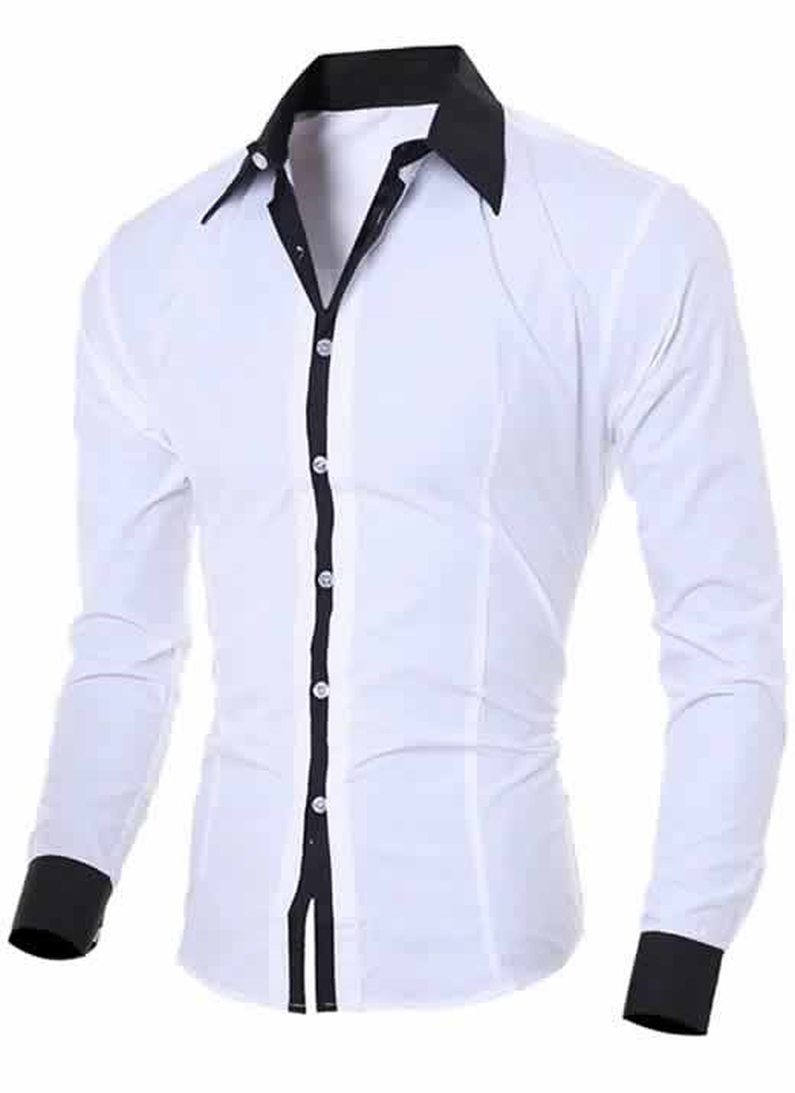 Capa Camisa Manga Longa Elegante de Alta Qualidade Branca C006