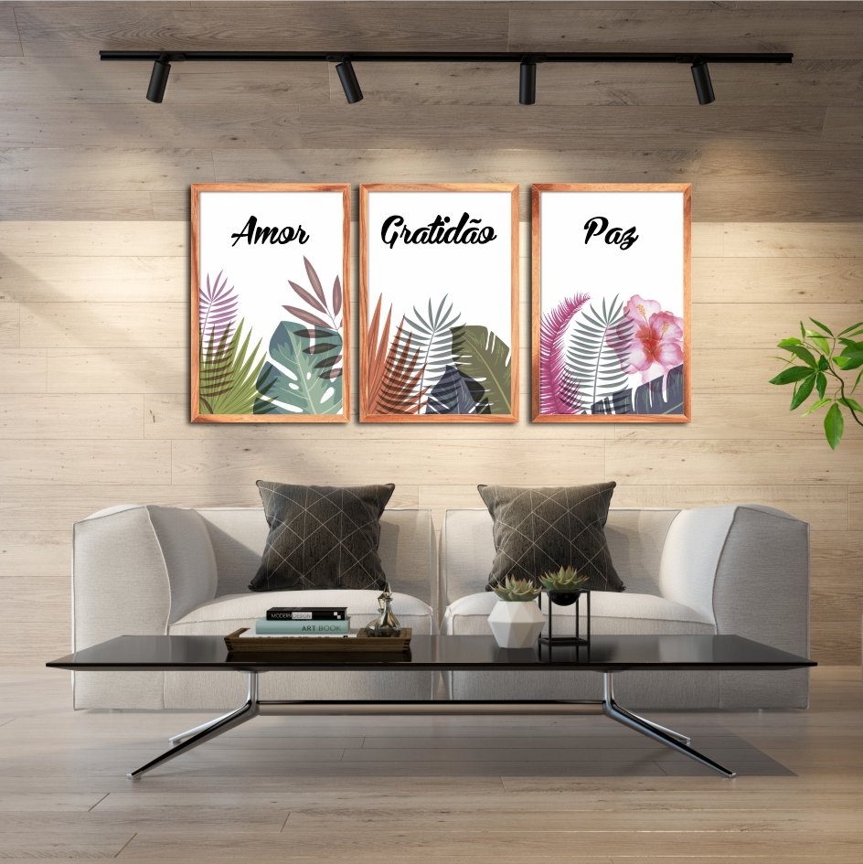Quadro Decorativo Amor Gratidão Paz