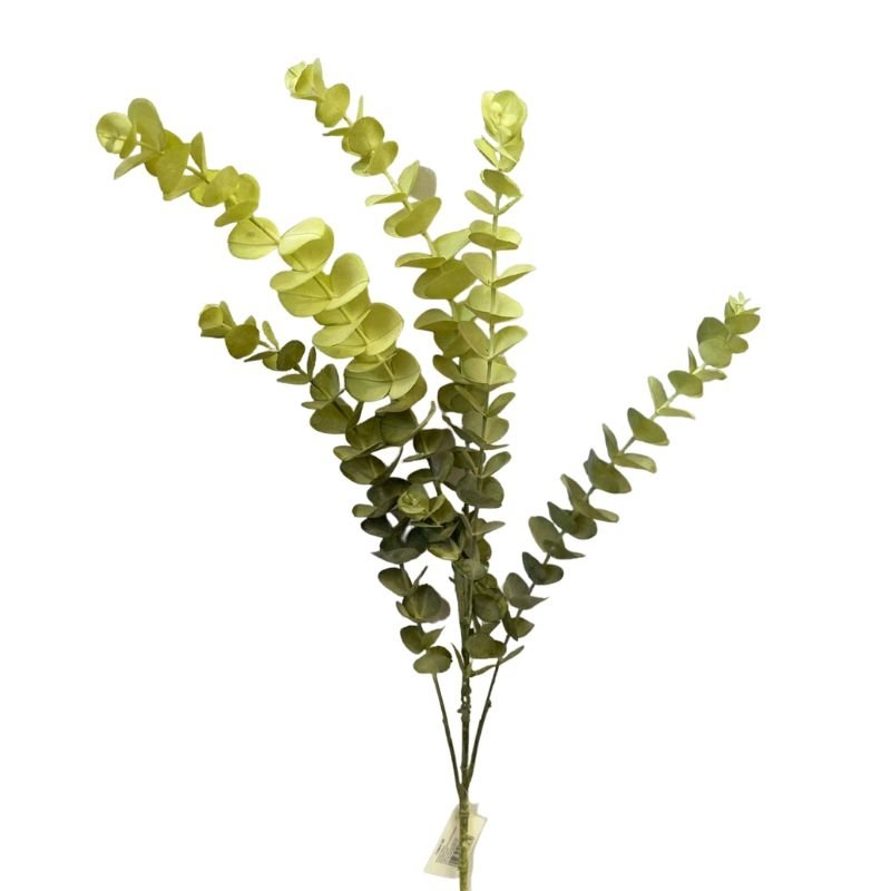 Pianta di eucalipto artificiale a stelo singolo - Verde
