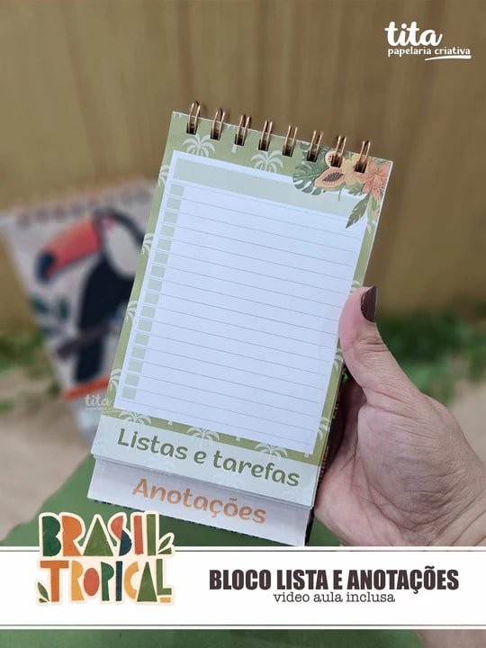 Brasil Tropical – Kit Encadernação Especial + Video Aulas Aulas Polly