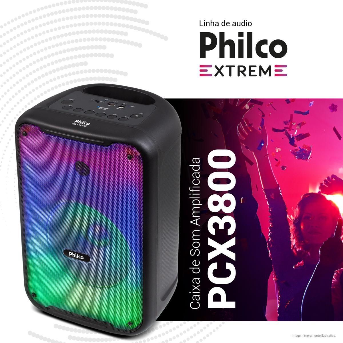 Caixa de Som Philco Extreme Flash Lights 250W PCX3800 - Bivolt