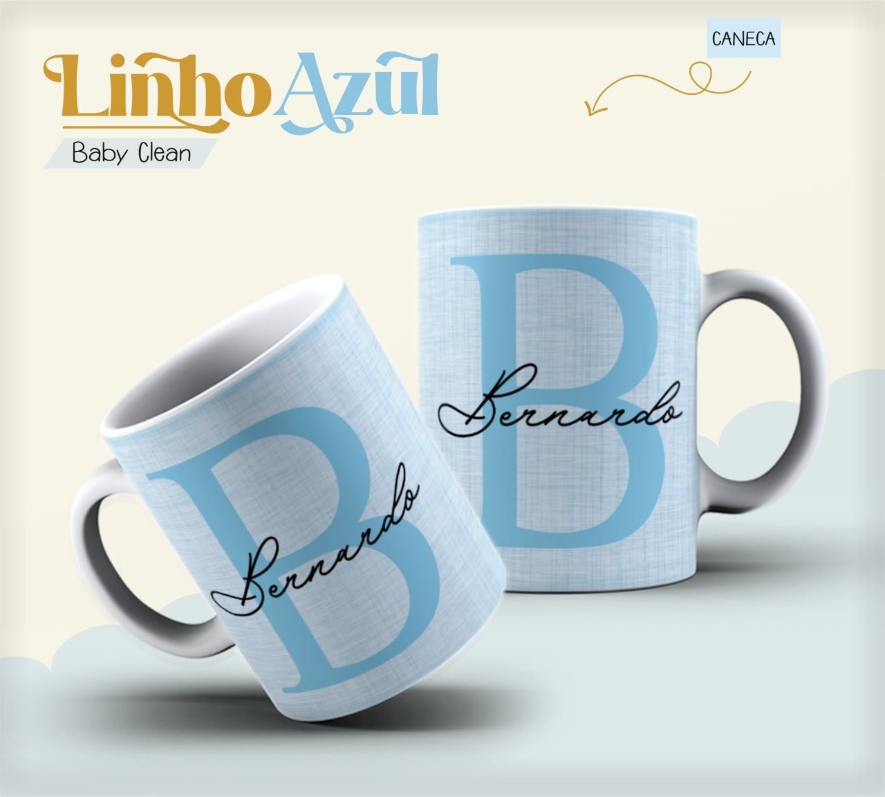 Caderneta e Livro do bebe Linho Azul - Arquivo Digital